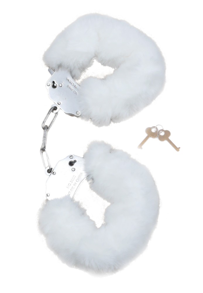 Наручники - Fetish Boss Series Furry Cuffs White - зображення 1