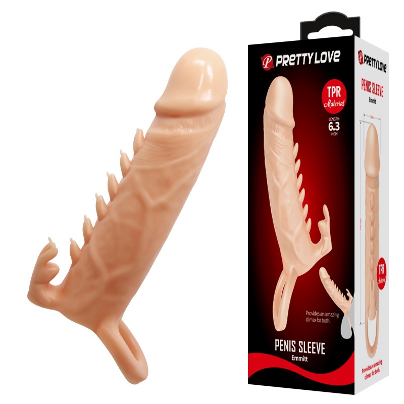 Насадка на член - Pretty Love Emmitt Penis Sleeve Flesh - зображення 1