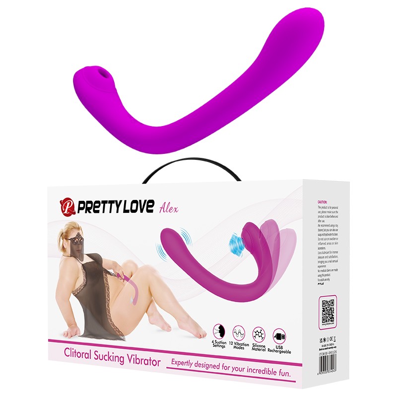 Вібратор - Pretty Love Alex Clitoral Sucking Vibrator Purple - зображення 1