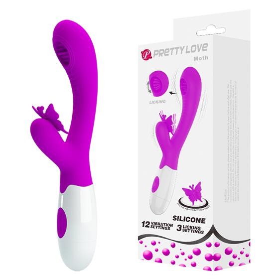 Вібратор - Pretty Love Moth Clitoris Vibrator Purple - зображення 1