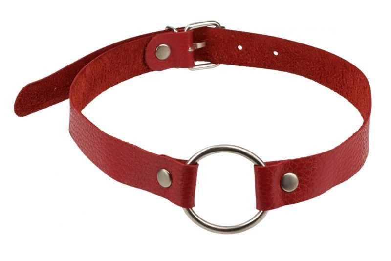 Кляп Leather O-Ring Gag Red - зображення 1