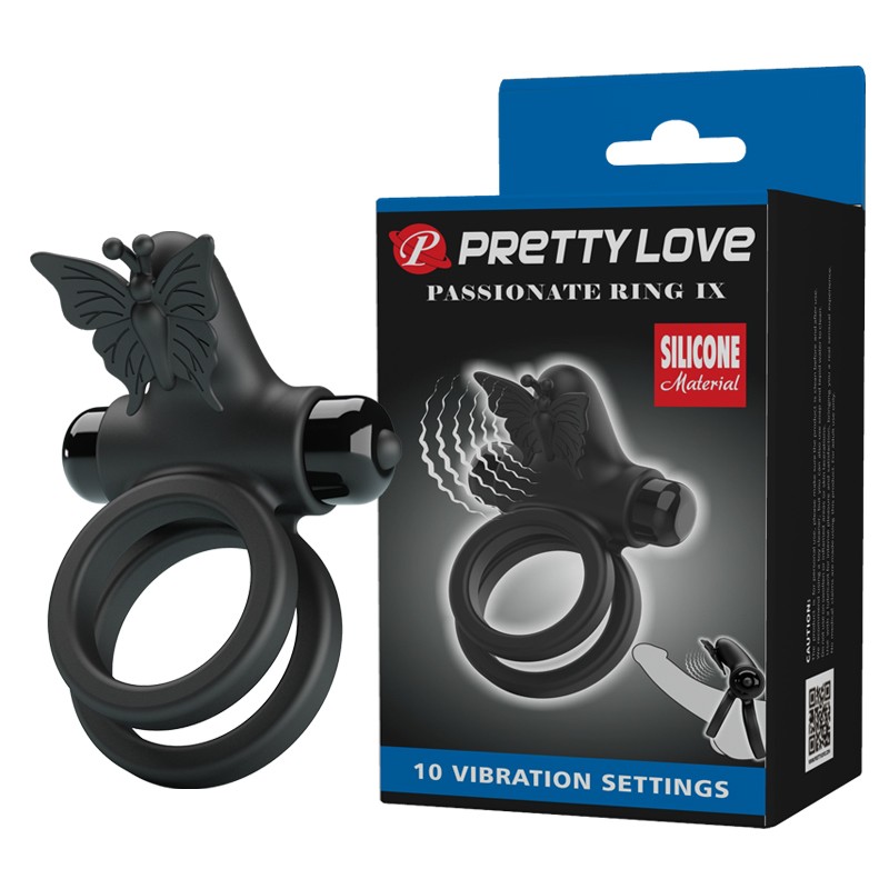 Ерекційне кільце - Pretty Love Passionate Ring IX Black - зображення 1