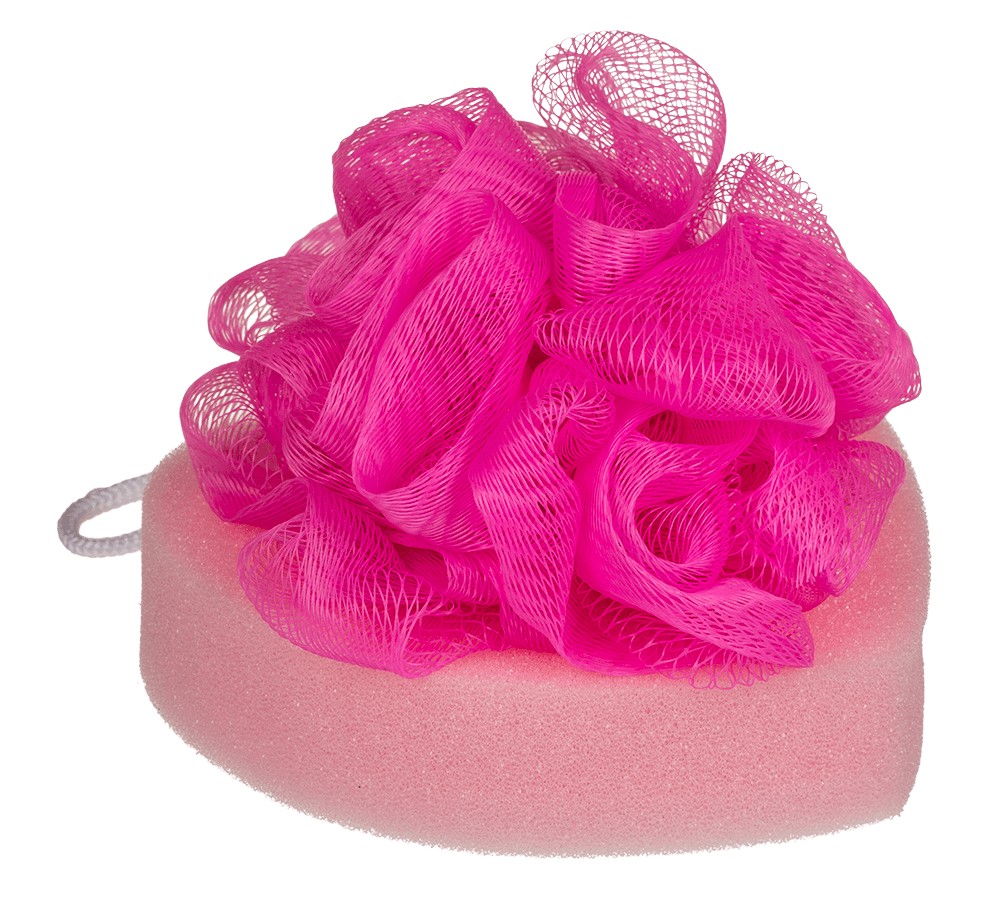 Губка для ванни Bath Sponge Heart, 12 см - зображення 1