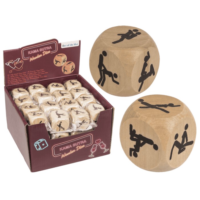 Дерев'яний кубик Kama Sutra Wooden Dice, 3x3 см - зображення 1