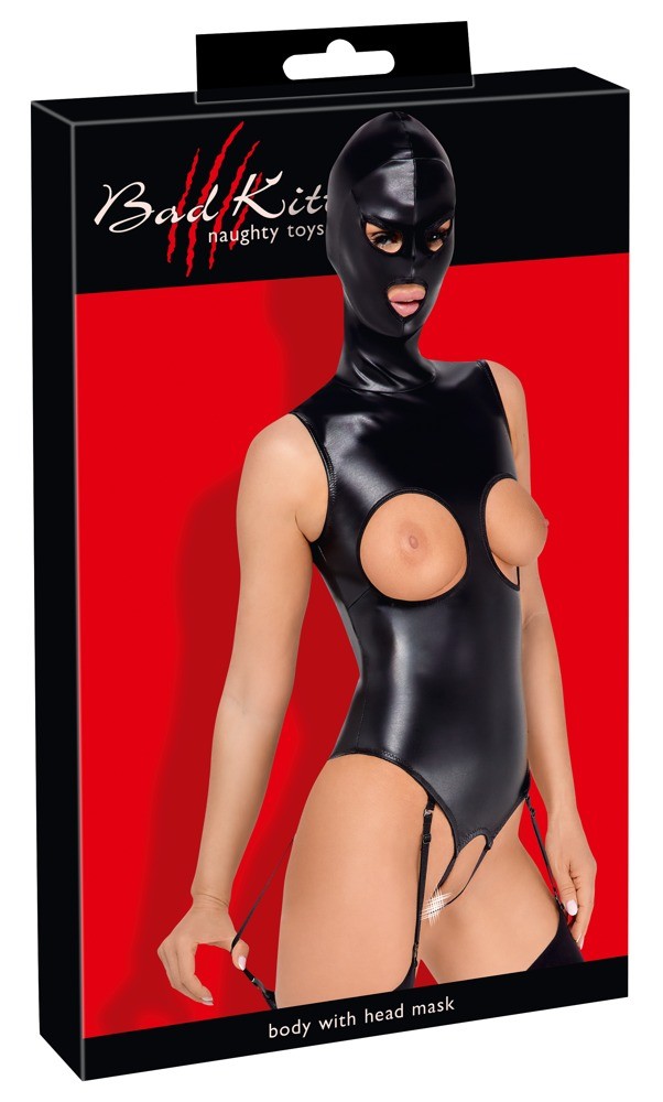 Боді з маскою - 2480484 Bad Kitty Body & Mask, black L - зображення 1