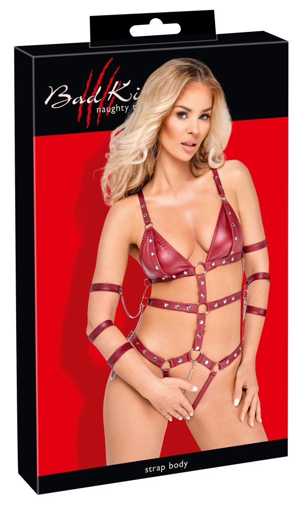Боді - 2480514 Bad Kitty Strap Body, red L - зображення 1