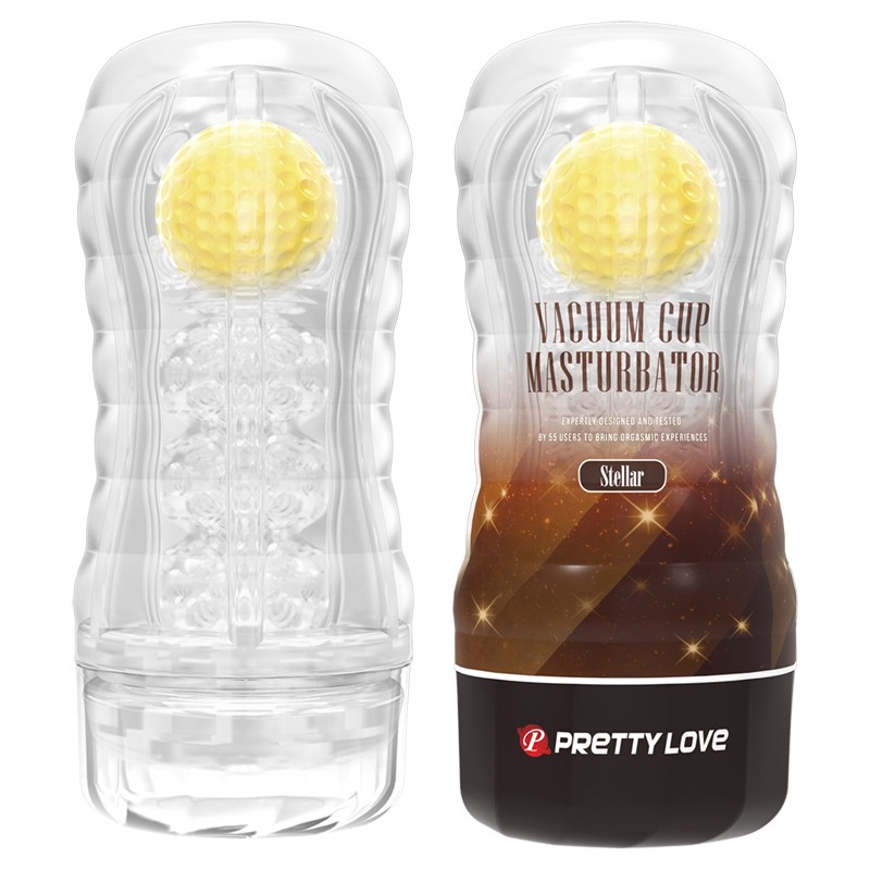 Мастурбатор - Pretty Love Vacuum Cup Masturbator Stellar Yellow - зображення 1