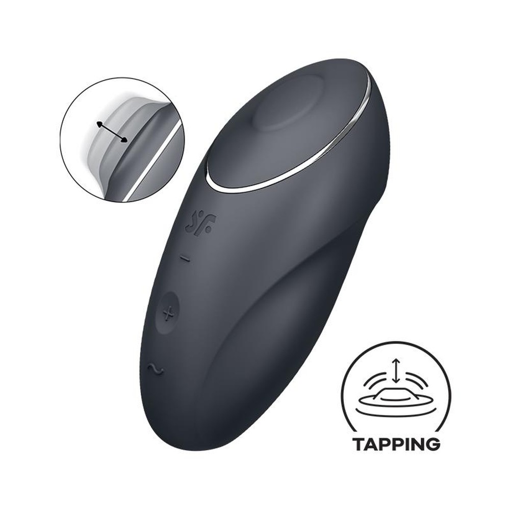 Кліторальний стимулятор - Satisfyer Tap & Climax 1 Grey - зображення 1