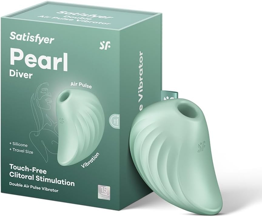 Вакуумний кліторальний вібратор - Satisfyer Pearl Diver Mint - зображення 1