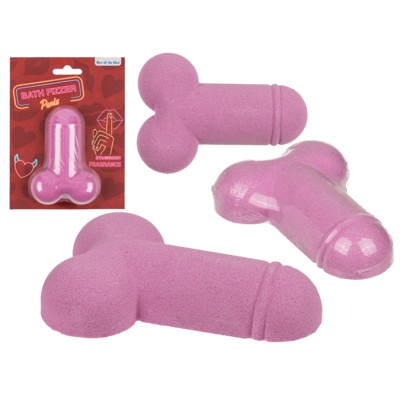 Бомбочка для ван Bath Fizzer Penis Strawberry, 100 г - зображення 1