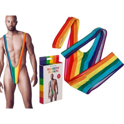 Чоловічі стрінги - Rainbow Mankini One Size - зображення 1