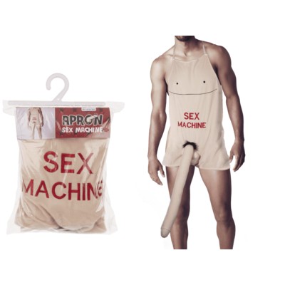 Кухонний фартух з плюшевим пенісом 52 см Sex Machine - зображення 1