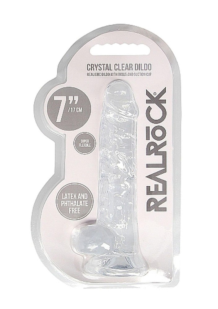 Фалоімітатор - Realrock Dildo 7" Transparent - зображення 1