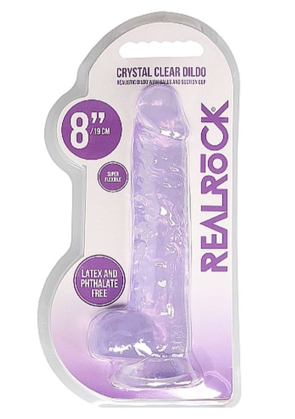 Фалоімітатор - Realrock Dildo 8" Purple - зображення 1