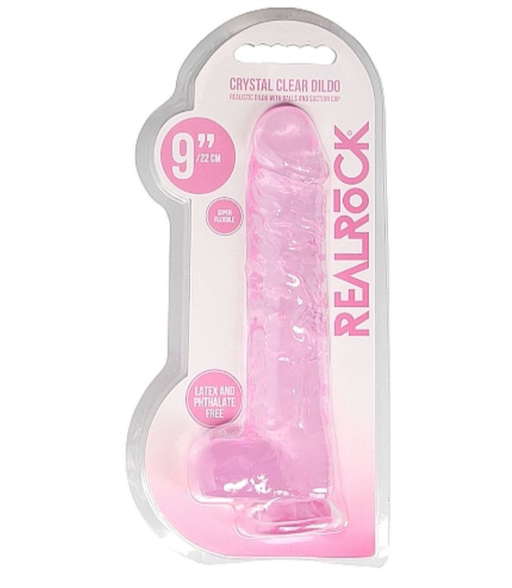 Фалоімітатор - Realrock Dildo 9" Pink - зображення 1