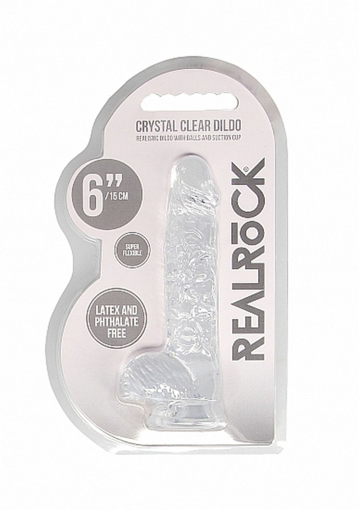 Фалоімітатор - Realrock Dildo 6" Transparent - зображення 1