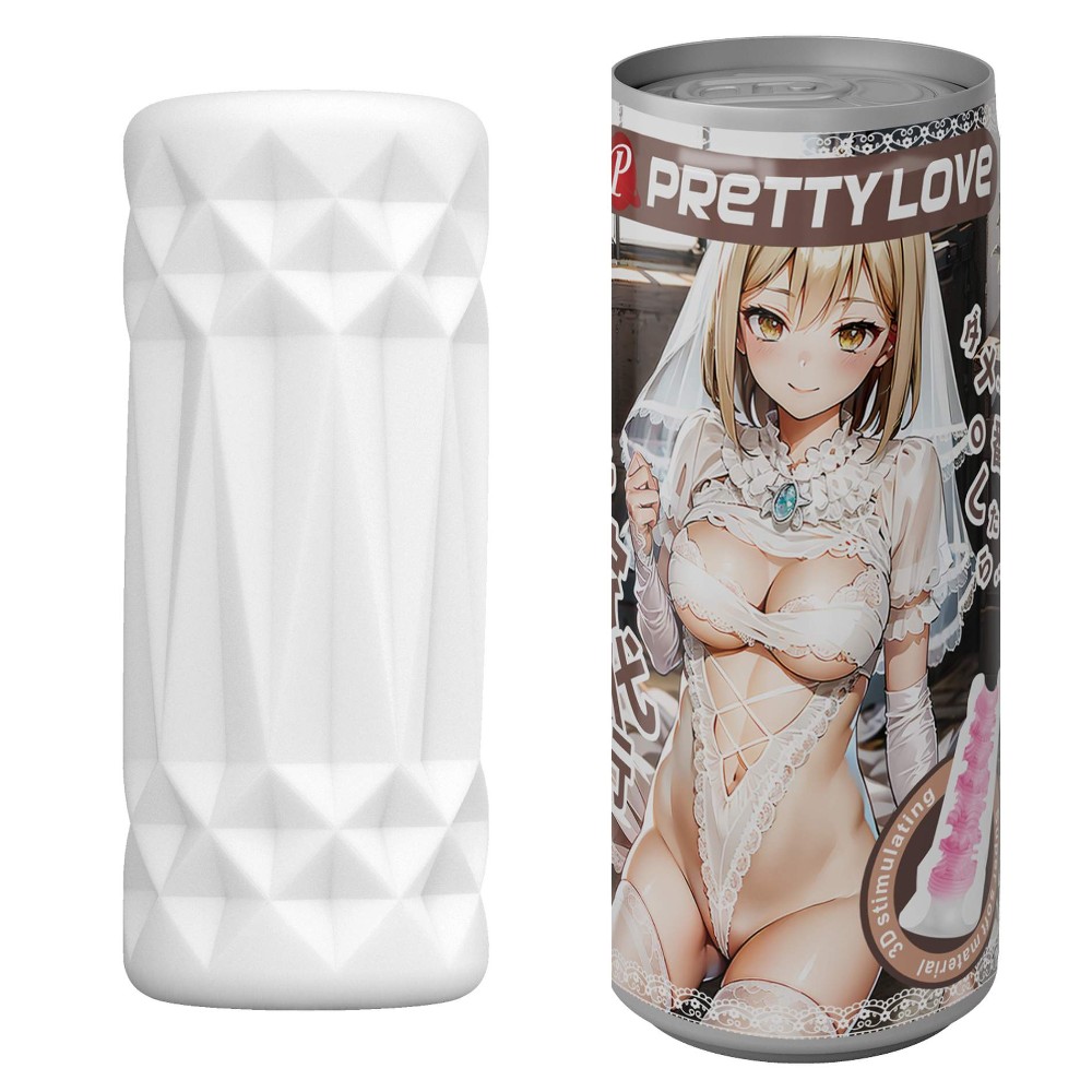 Мастурбатор - Pretty Love Pop-Top Can Masturbator White - зображення 1