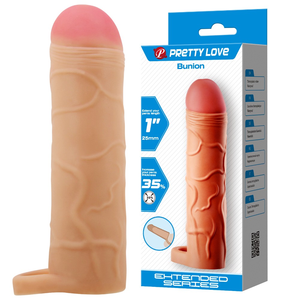 Насадка на член - Pretty Love Bunion Penis Extender +1" Flesh - зображення 1