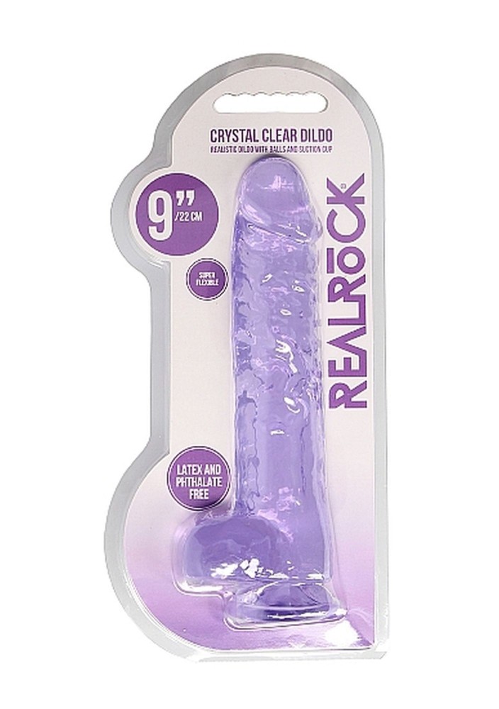 Фалоімітатор - Realrock Dildo 9" Purple - зображення 1