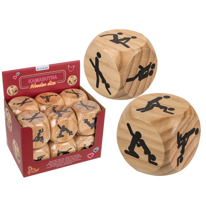Дерев'яний кубик Kama Sutra Wooden Dice, 6x6 см - зображення 1