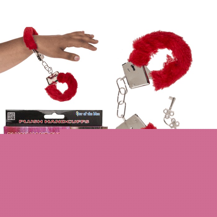 Наручники Plush Handcuffs With Keys Red - зображення 1