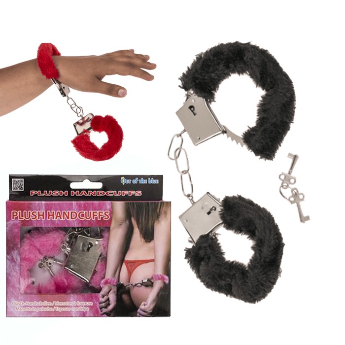 Наручники Plush Handcuffs With Keys Black - зображення 1