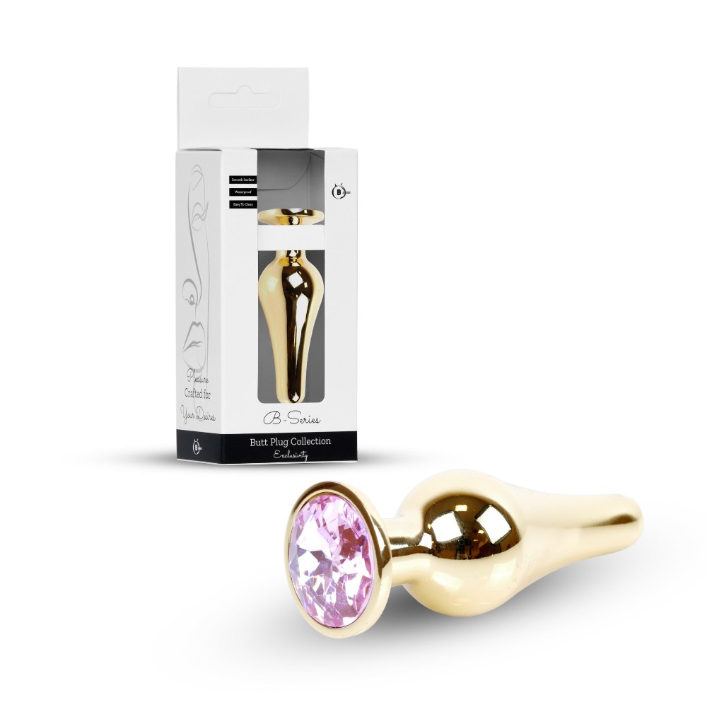 Анальна пробка - Jewellery Gold BUTT PLUG- Rose - зображення 1