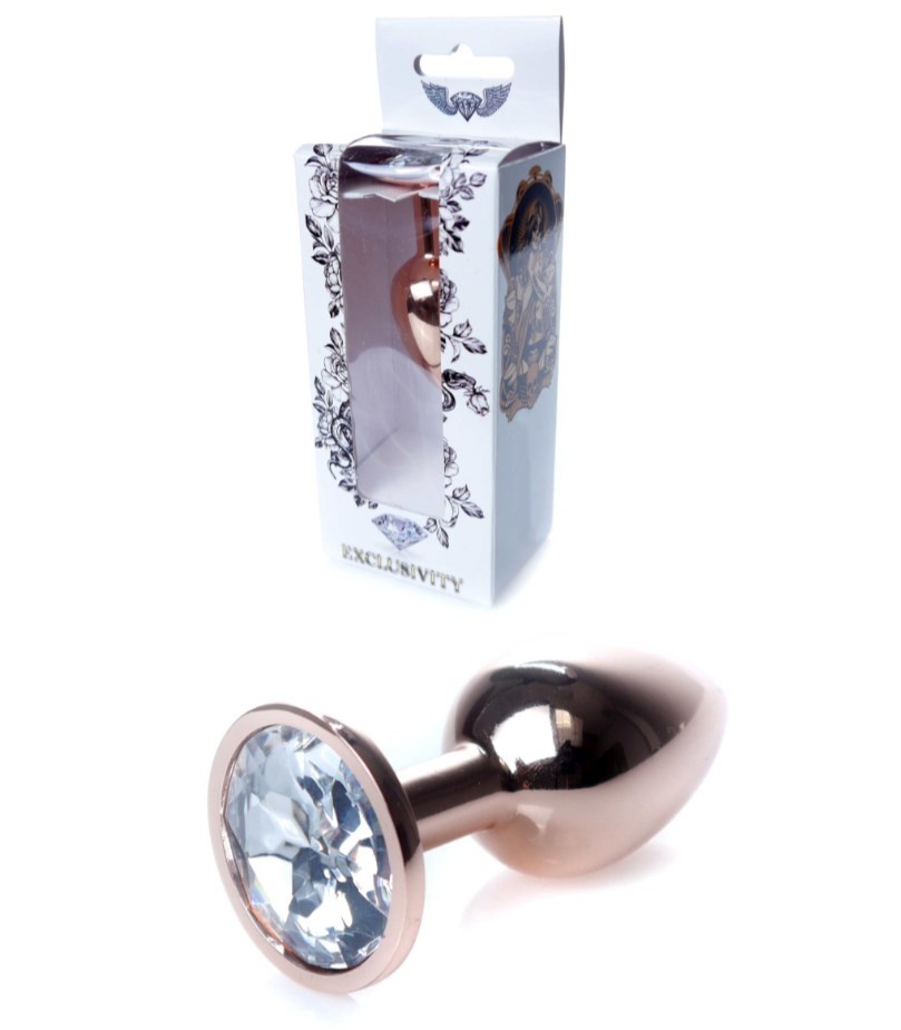 Анальна пробка - Jewellery Red Gold PLUG- Clear - зображення 1