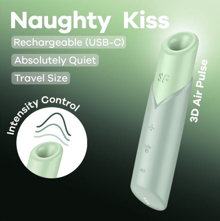 Кліторальний стимулятор - Satisfyer Naughty Kiss - зображення 1