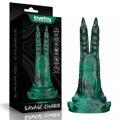 Вібростимулятор - Double-Claw Vibrating Silicone Dildo Savage Charm - зображення 1