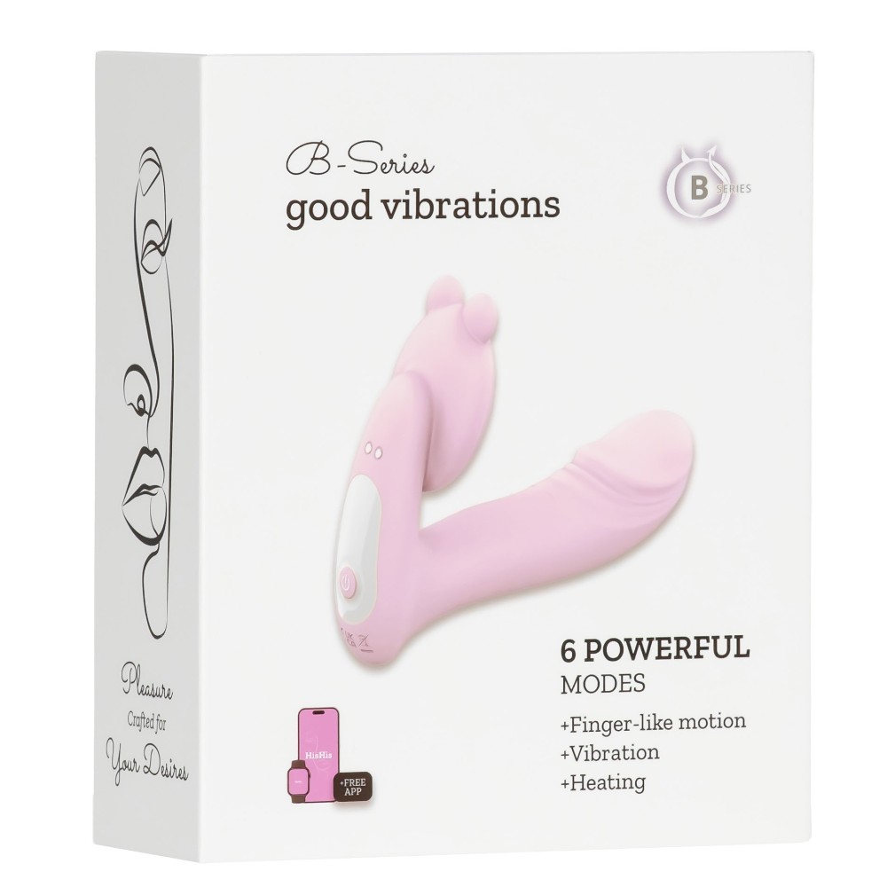 Вібратор - Silicone vibrator, 6 frequenciesFinger function, Heating + APP - зображення 1