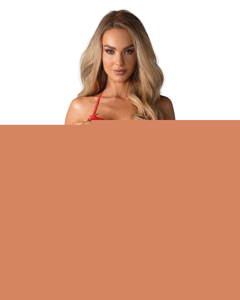 Комплект білизни - Obsessive 870-SEC-3 Set Red S/M - зображення 1