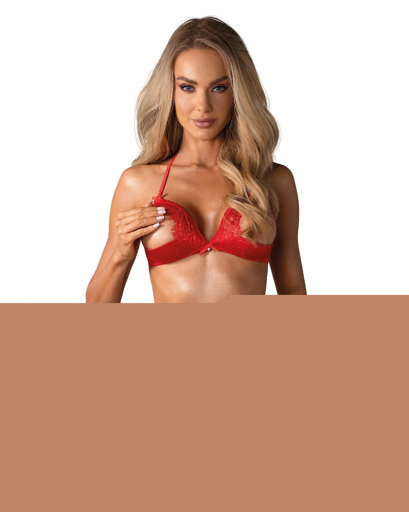 Комплект білизни - Obsessive 870-SEC-3 Set Red L/XL - зображення 1