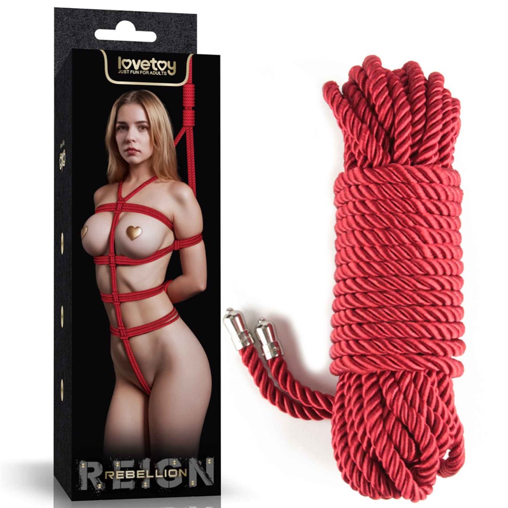 Мотузка - Rebellion Reign Red Bondage Rope, 10 м - зображення 1