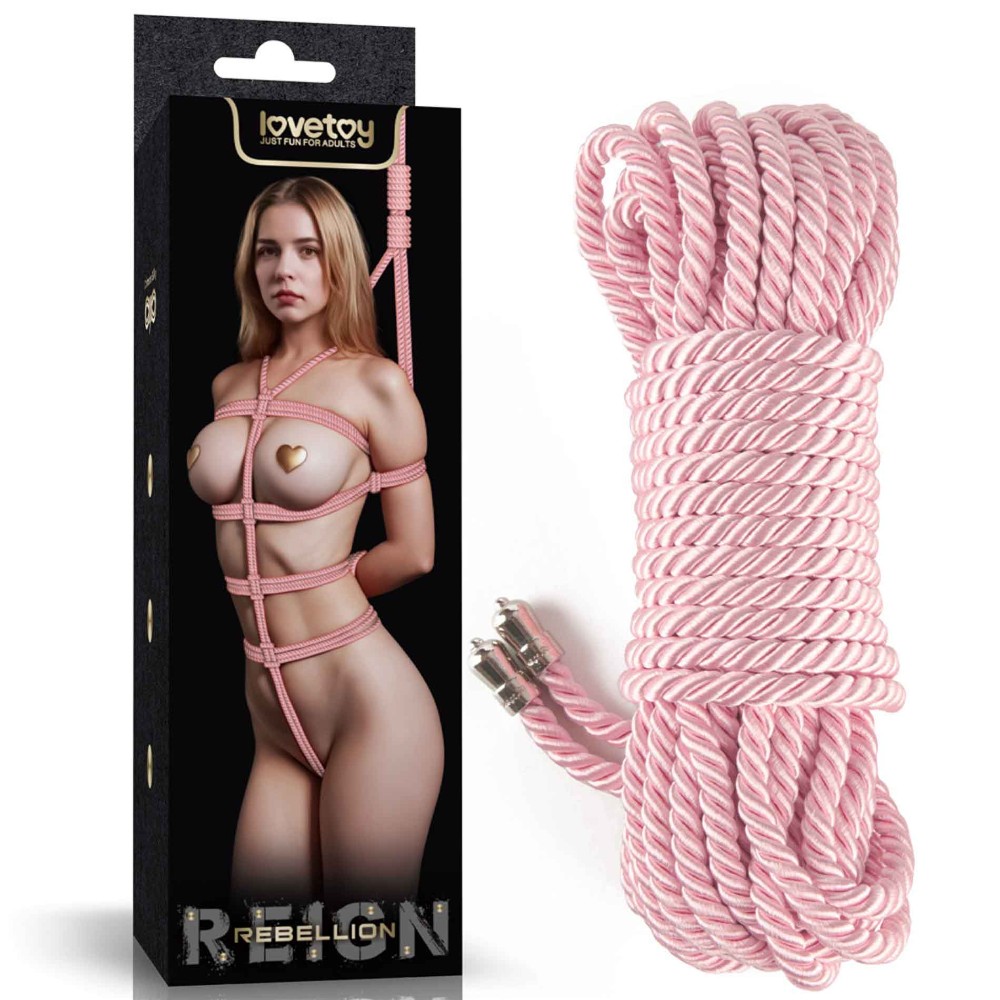 Мотузка - Rebellion Reign Rose Bondage Rope, 10 м - зображення 1