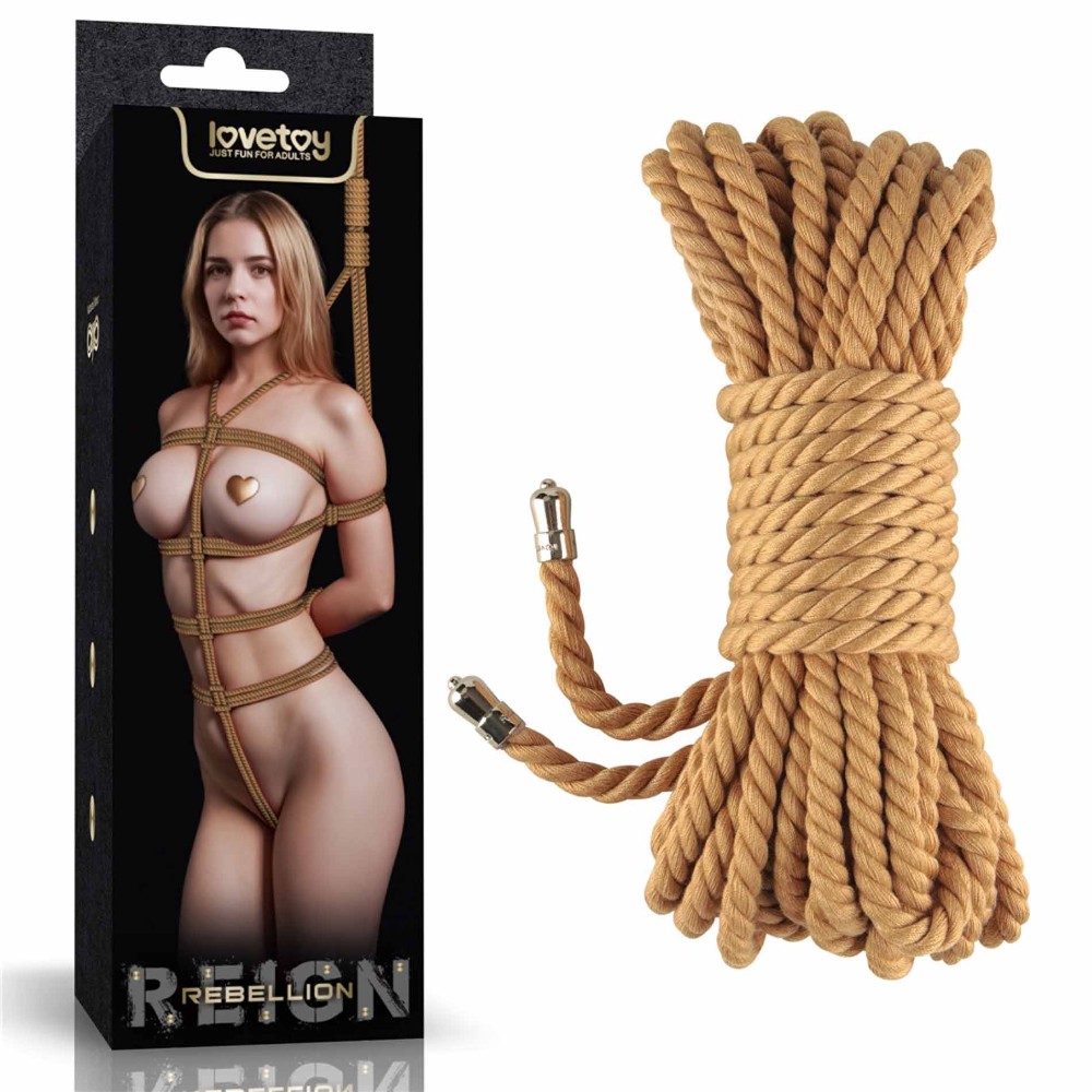 Мотузка - Rebellion Reign Natural Bondage Rope, 10 м - зображення 1