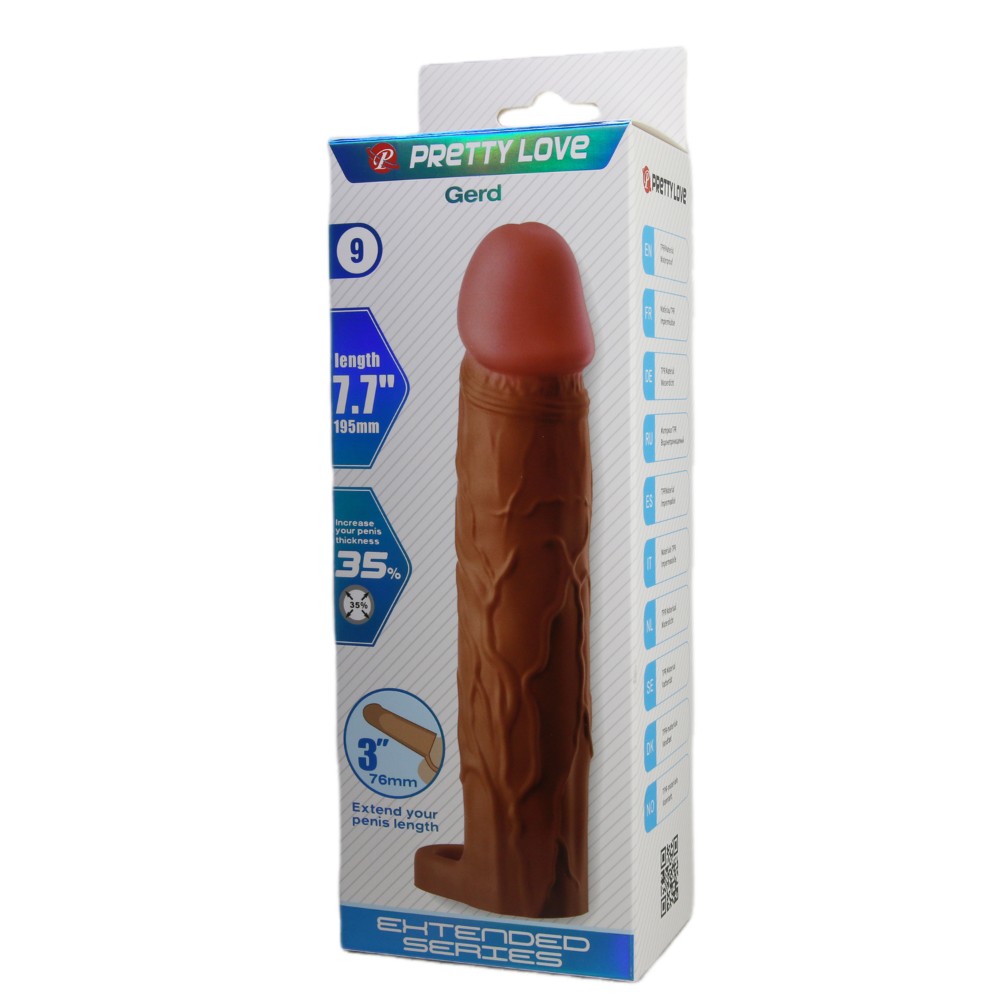 Насадка на член - Pretty Love Gerd Penis Extender +3" Latin - зображення 1