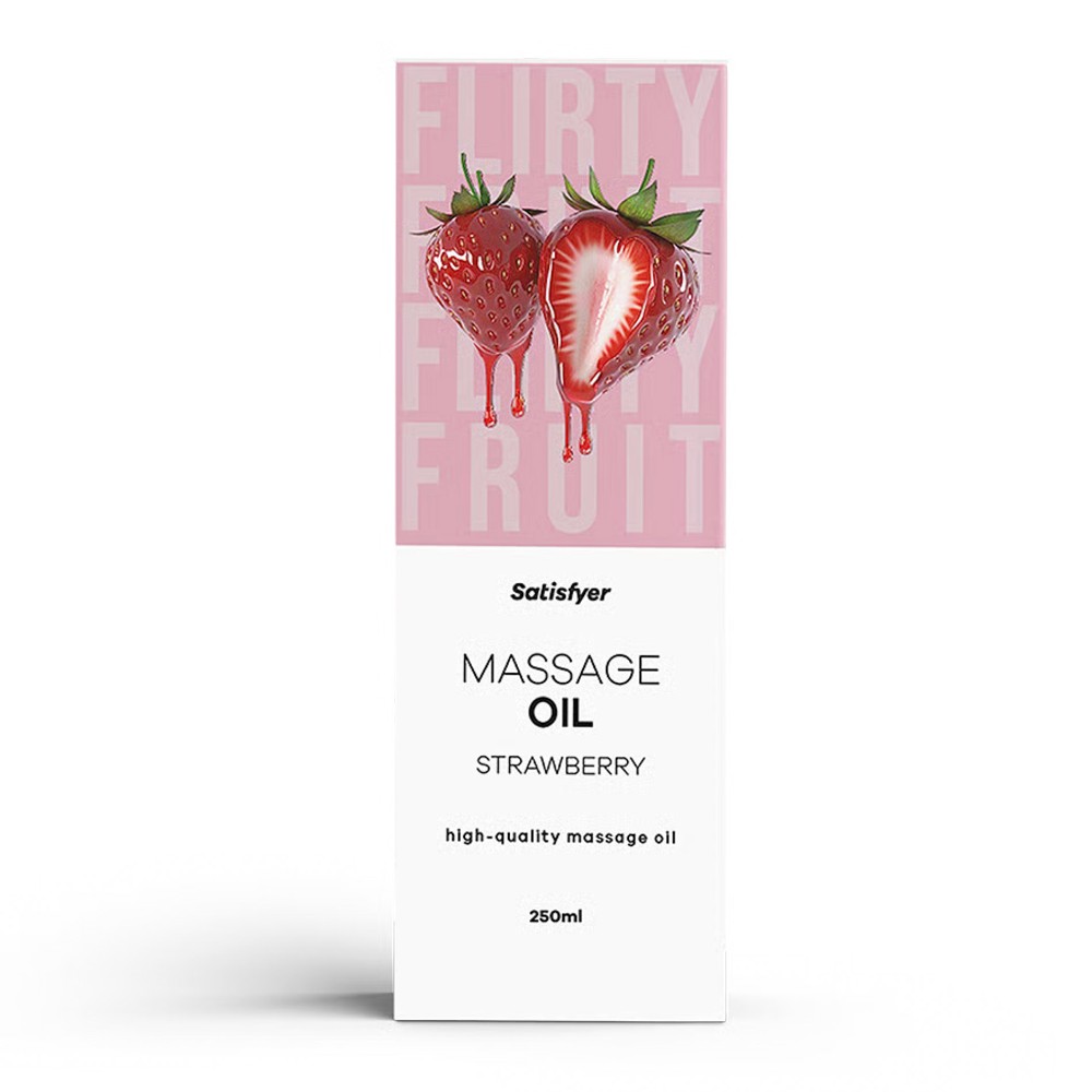 Масажна олійка - Satisfyer Massage Oil Strawberry, 250 мл (04.2027) - зображення 1
