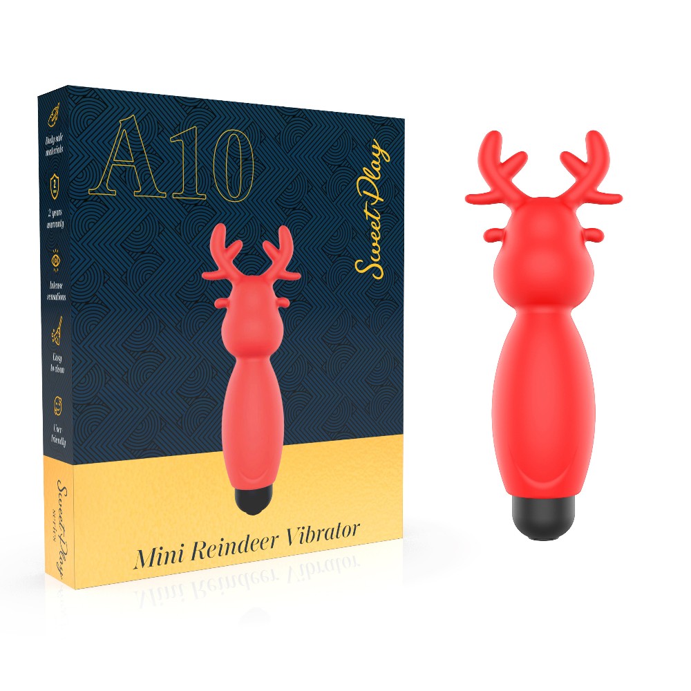 Міні-вібратор - Erospace Sweet Play Mini Reindeer Vibrator A10 - зображення 1