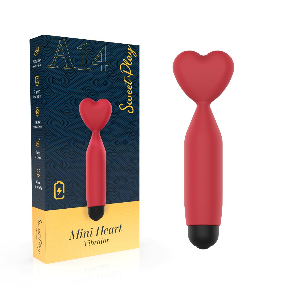 Міні-вібратор - Erospace Sweet Play Mini Heart Vibrator A14 - зображення 1
