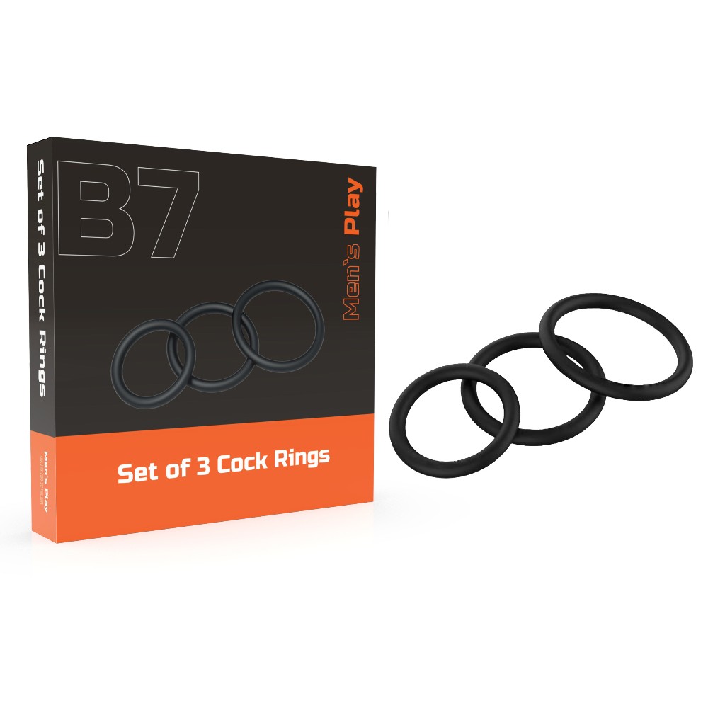 Ерекційні кільця - Erospace Men’s Play Set Of 3 Cock Rings B7 - зображення 1