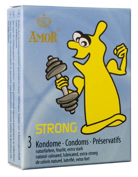 Презервативи - Amor Strong, 3 шт. (11.2026) - зображення 1
