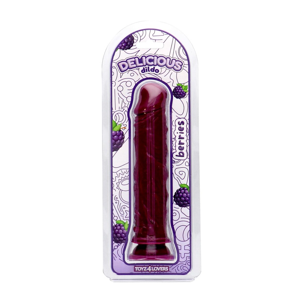 Фалоімітатор з ароматом ожини - Toyz4lovers Delicious Dildo Berries, 20 см - зображення 1