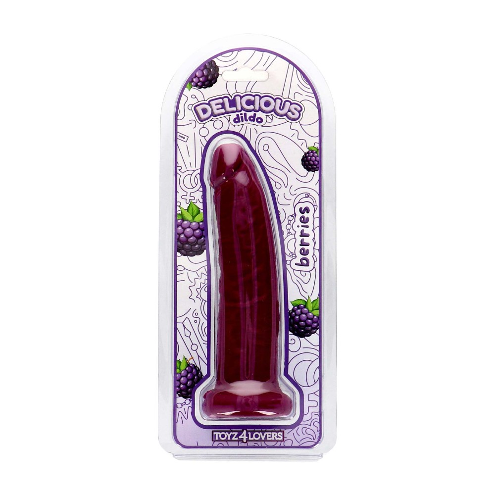 Фалоімітатор з ароматом ожини - Toyz4lovers Delicious Dildo Berries. 19,5 см - зображення 1