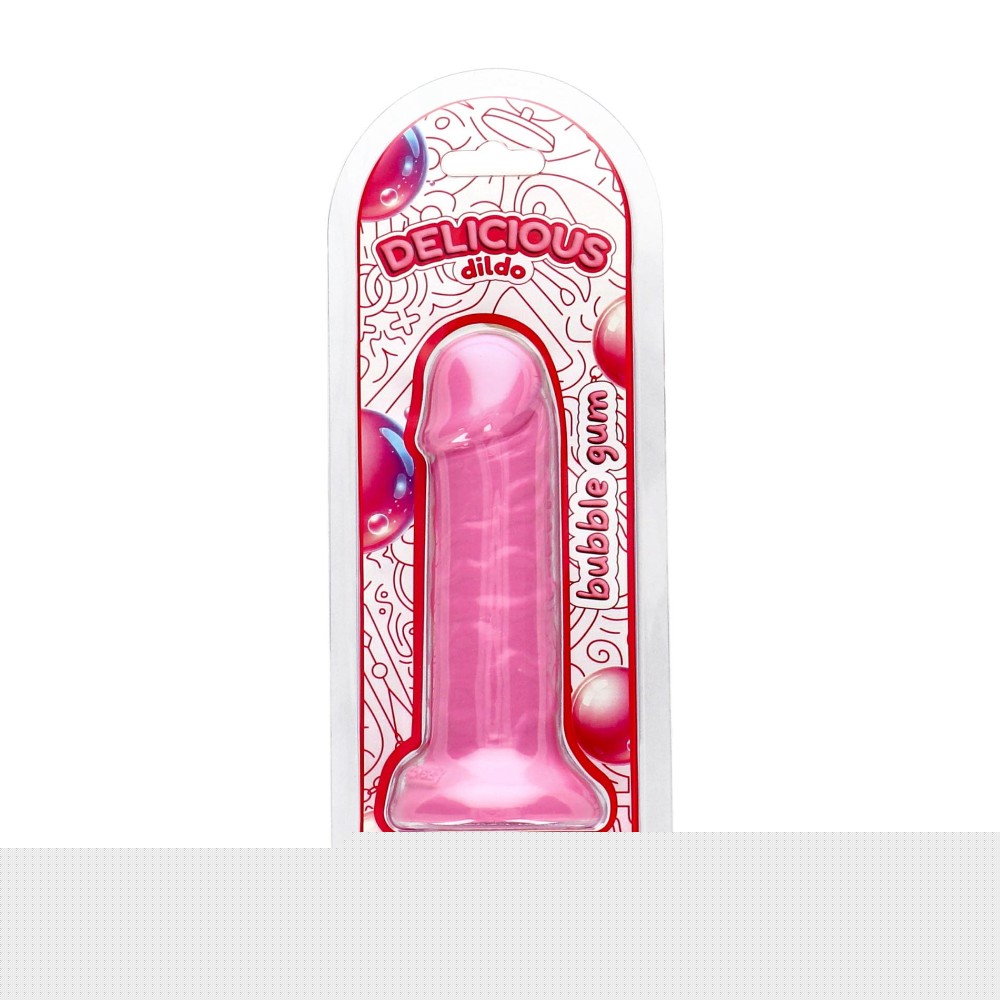 Фалоімітатор з ароматом жуйки - Toyz4lovers Delicious Dildo Bubble Gum, 15 см - зображення 1