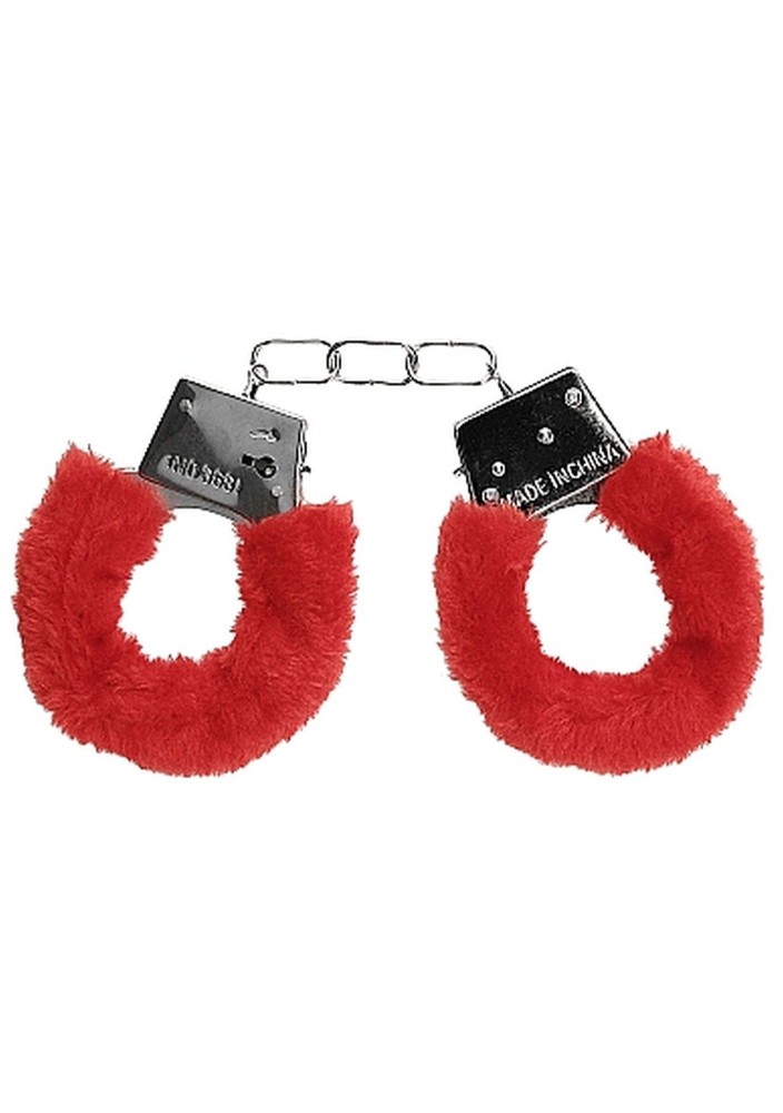 Наручники - Ouch! Beginner's Handcuffs Furry Red - зображення 1