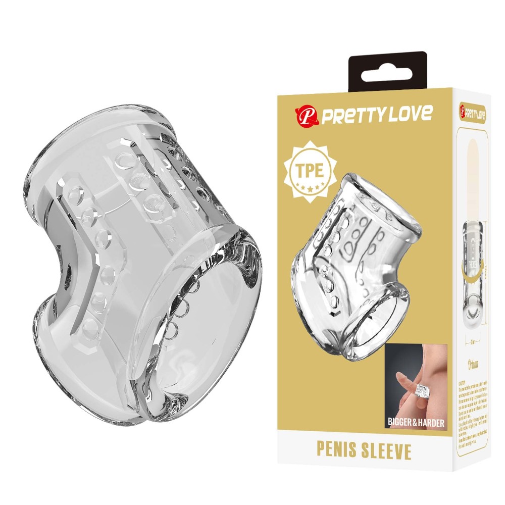 Насадка на член - Pretty Love Penis Sleeve Clear - зображення 1