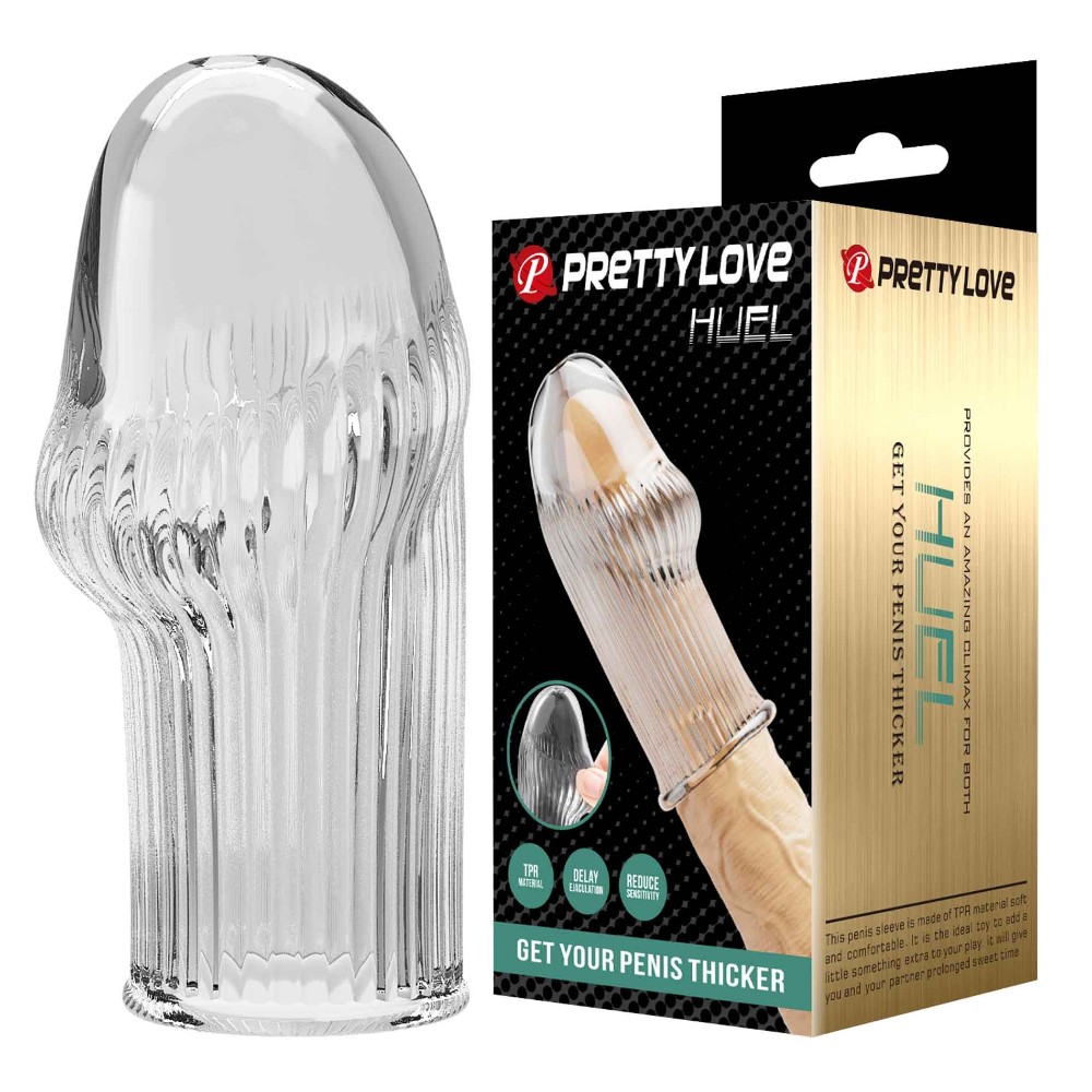 Насадка на член - Pretty Love Huel Penis Thicker Tranparent - зображення 1