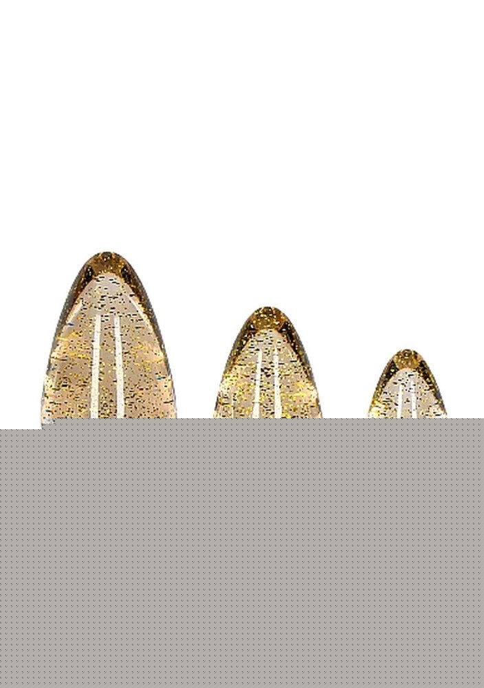 Набір анальних пробок - Ouch! Acrylic Golden Glitter Butt Plug Set - зображення 1