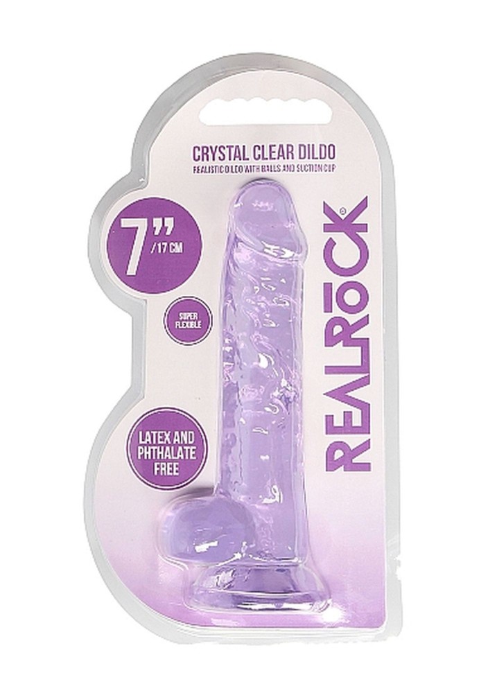 Фалоімітатор - Realrock Dildo 7" Purple - зображення 1